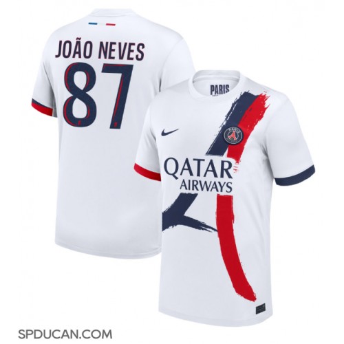 Muški Nogometni Dres Paris Saint-Germain Joao Neves #87 Gostujuci 2024-25 Kratak Rukav